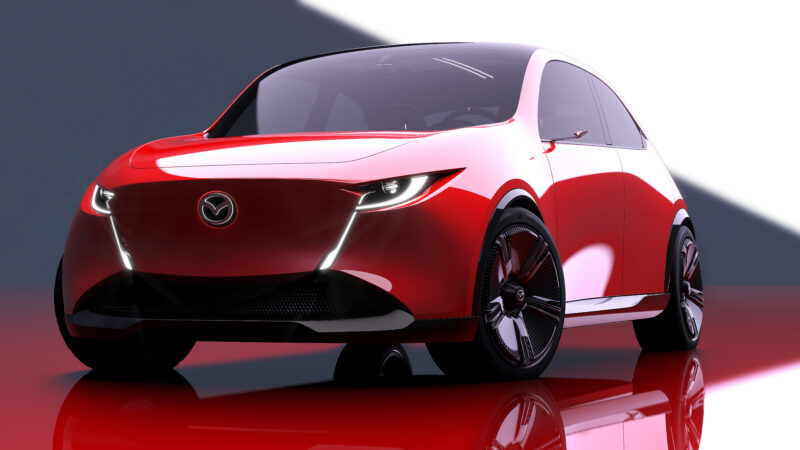 Mazda Vision X-Compact je studií městského vozu menší než Mazda 2, spoléhá na umělou inteligenci